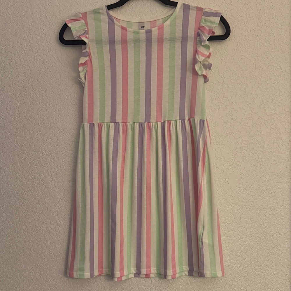 H&M Pastel Striped Kids Dress
